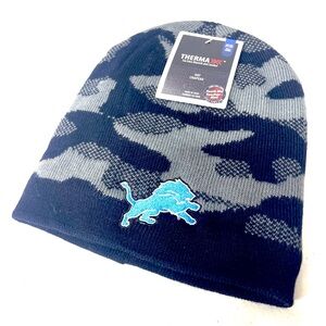 Detroit Lions Beanie with Blue Lion Logo
